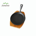 Cast Iron Fajita Pan with Handle For Kitchen Use